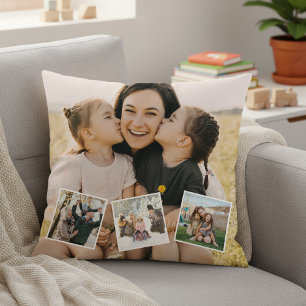 Coussin Créez Votre Propre Collage Photo Personnalisé 4 Ph