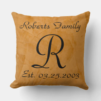 Coussin Créez Votre Propre Cuir Faux Bronzé d'Anniversaire