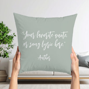 Coussin Créez votre propre devis de calligraphie