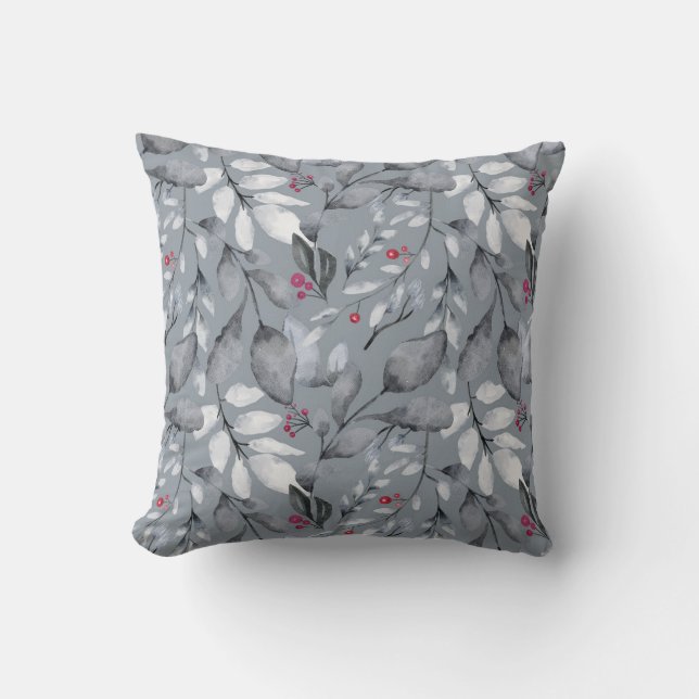Coussin Créez votre propre élégante couleur gris foncé rou (Recto)