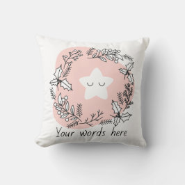 Coussin Créez votre propre étoile de Noël rétro