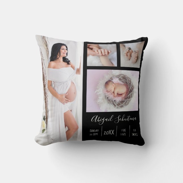 Coussin Créez votre propre garde photo de grossesse et de  (Recto)