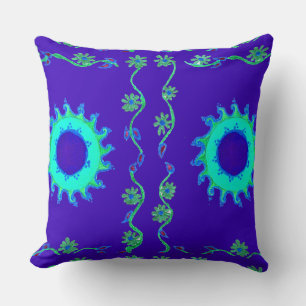 Coussin Créez votre propre Home bleu ciel ensoleillé flora