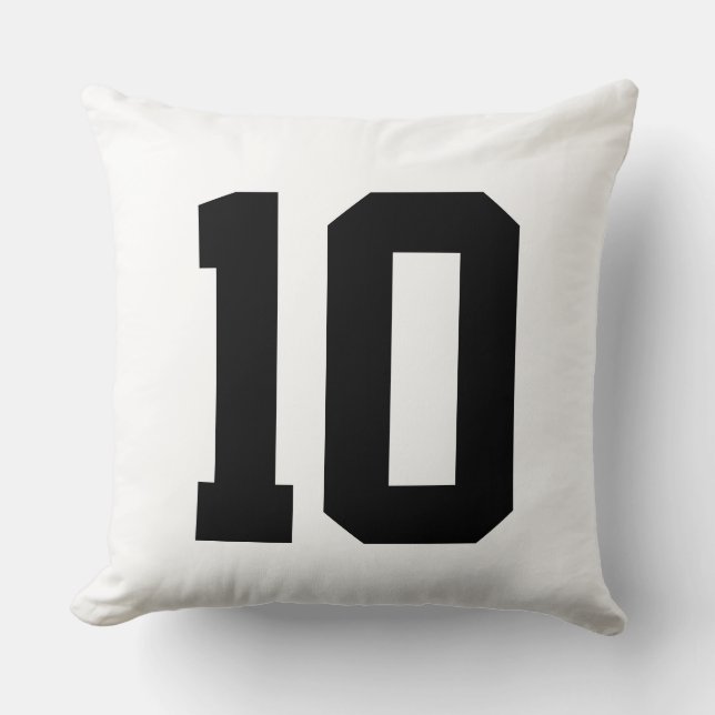 Coussin Créez votre propre numéro de maillot de sport pers (Recto)