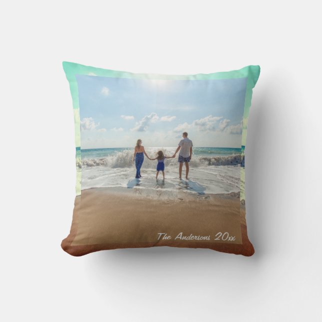 Coussin Créez votre propre photo de famille mémorable pers (Recto)