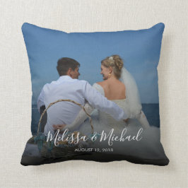 Coussin Créez votre propre souvenir de mariage de photo de
