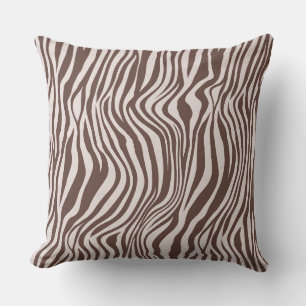 Coussin Crème Brown Zebra Print