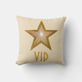 Coussin Crème carré "Gold Star" "VIP"