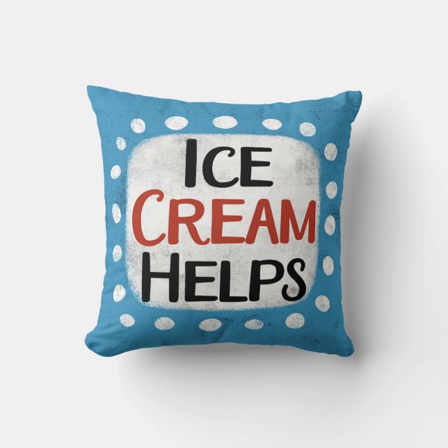 Coussin Crème de glace aide à lancer l'oreiller (Recto)