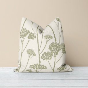 Coussin Crème de lin Silence Prairie Olive poussiéreux