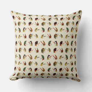 Coussin Crème de mouches de pêche 20 x 20