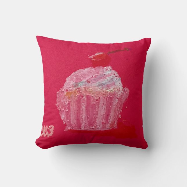 Coussin Crème glacée à la fraise (Recto)