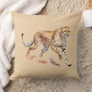 Coussin Crème Orange Cheetah