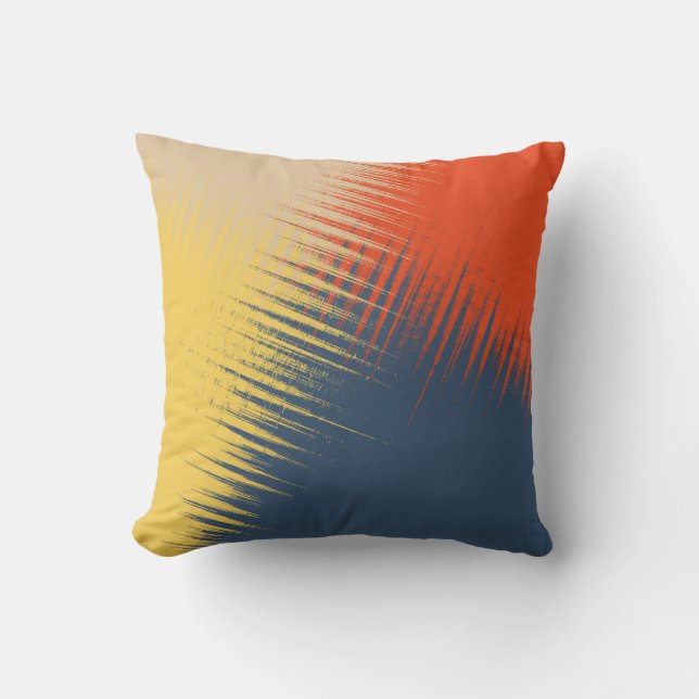 Coussin Crème rouge jaune bleu (Recto)