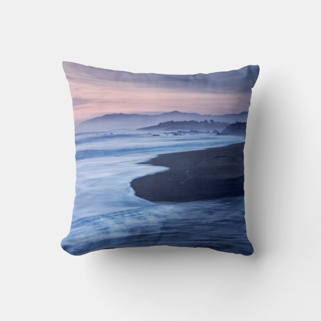 Coussin Crépuscule à Moonstone Beach (Recto)