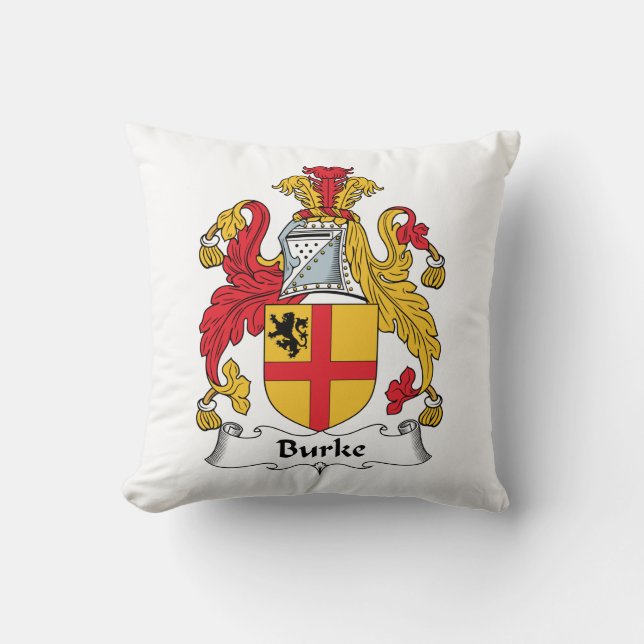 Coussin Crête de famille de Burke (Recto)