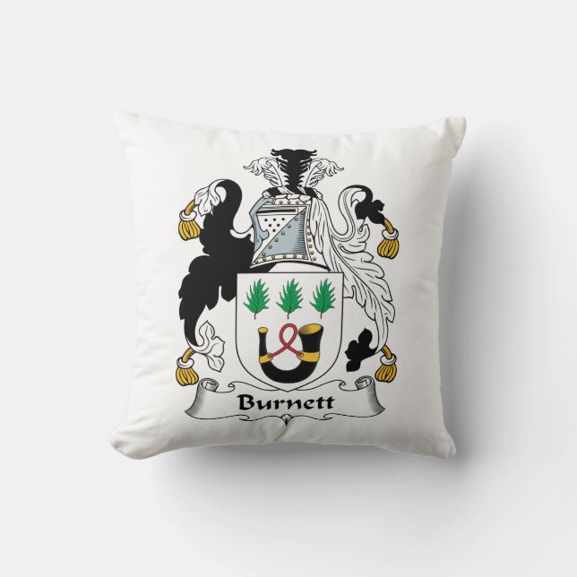 Coussin Crête de famille de Burnett (Recto)