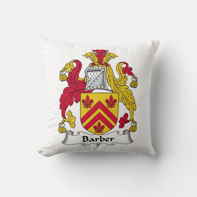 Coussin Crête de famille de coiffeur (Recto)