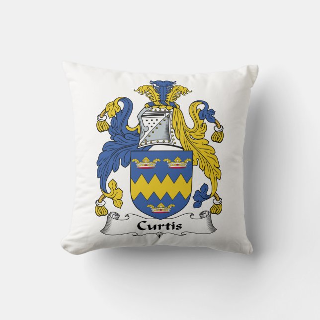 Coussin Crête de famille de Curtis (Recto)