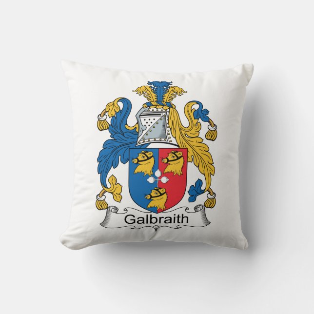 Coussin Crête de famille de Galbraith (Recto)