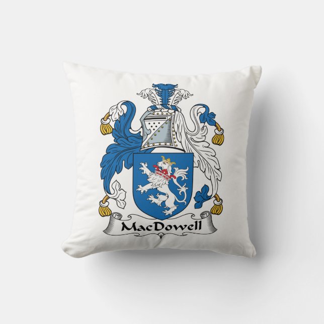 Coussin Crête de famille de MacDowell (Recto)