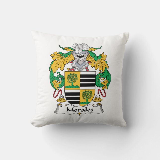 Coussin Crête de famille de Moralès (Recto)