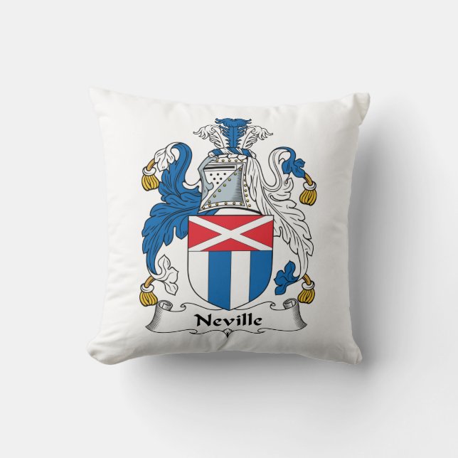 Coussin Crête de famille de Neville (Recto)