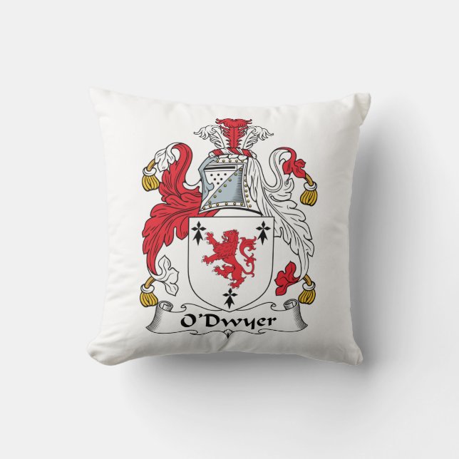 Coussin Crête de famille d'O'Dwyer (Recto)