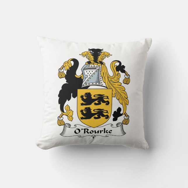 Coussin Crête de famille d'O'Rourke (Recto)