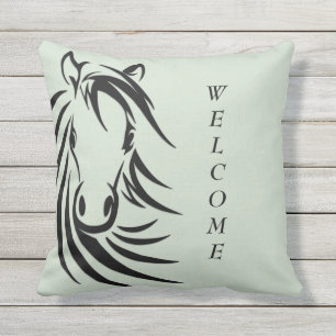 Coussin Crête noire verte