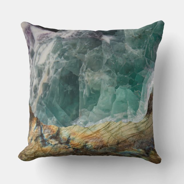Coussin Cristal de fluorure de Laboradorite (Recto)