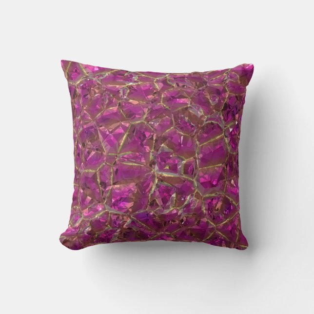 Coussin Cristal rose et or (Recto)