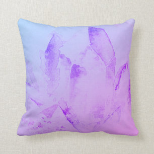 Coussin Cristaux modernes d'aquarelle de nouvel abrégé s