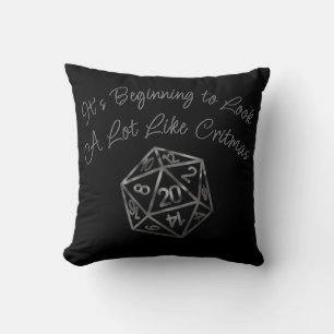 Coussin Critère RPG   Joueur de rôle de table Old School D