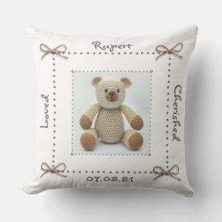 Coussin Crochet Teddy Oear bébé bébé Pouponnière personnal