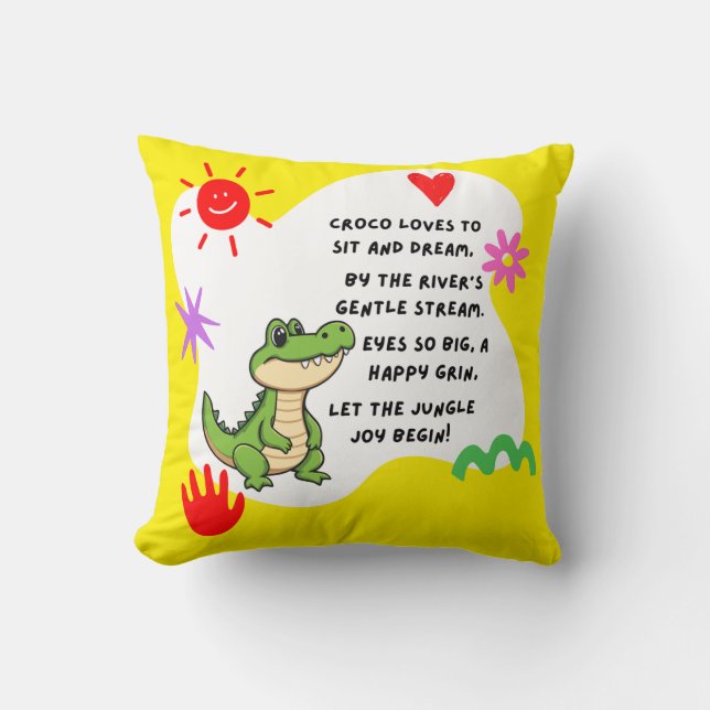 Coussin - "Croco’s Dream Stream" (Recto)