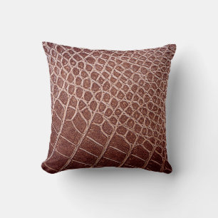 Coussin Crocodile cuir motif arrière-plan, allié