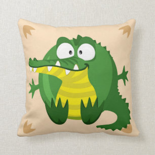 Coussin Crocodile en cercle mignon