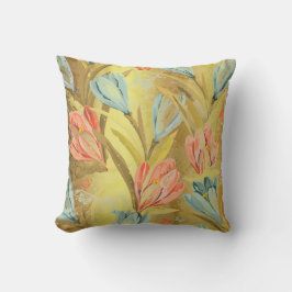Coussin Crocus Aquatique Lila Gold Fleurs d'Orchidée brill