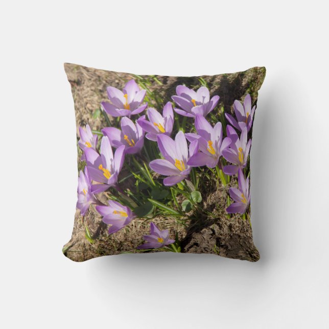 Coussin Crocus de printemps mignons (Recto)