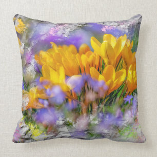 Coussin Crocus jaune