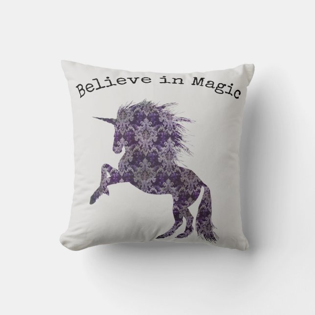 Coussin Croire en la licorne magique (Recto)