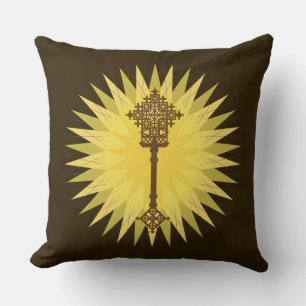 Coussin Croisement traditionnel éthiopien Brown