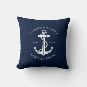 Coussin Croisière familiale Ancre de bateau nautique perso