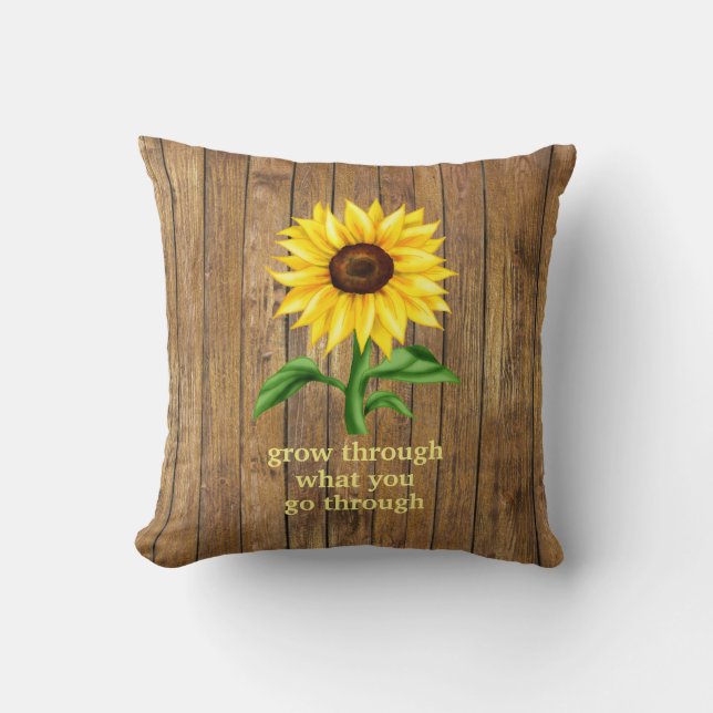 Coussin Croissance À Travers Ce Que Vous Allez Par Motivat (Recto)