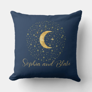 Coussin Croissant de Lune Nuit Étoilée