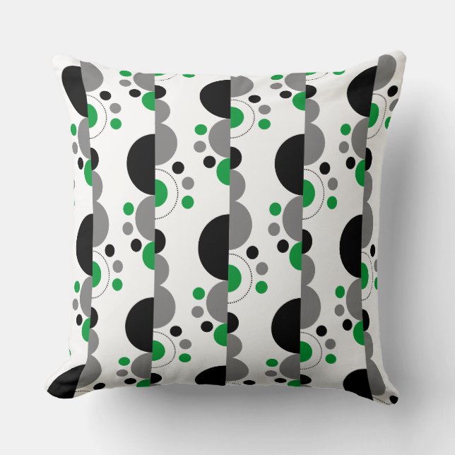 Coussin Croissants Abstraits 01 - Vert herbe (Recto)