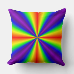 Coussin Croix arc-en-ciel