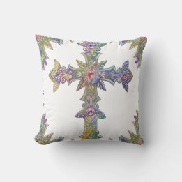 Coussin Croix aux couleurs de la fierté 