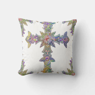 Coussin Croix aux couleurs de la fierté 